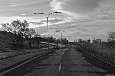 Winding Road BW